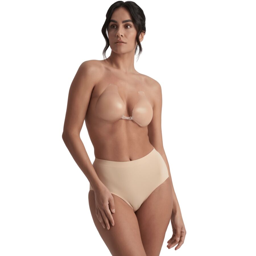 Bye Bra Copas de Silicona Adhésives Beige Bonnet A — vue de profil