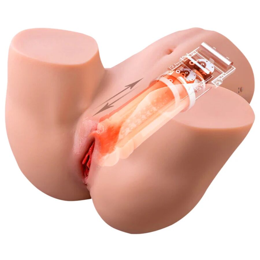 Masturbateur féminin compact à serrage intense — vue de dos