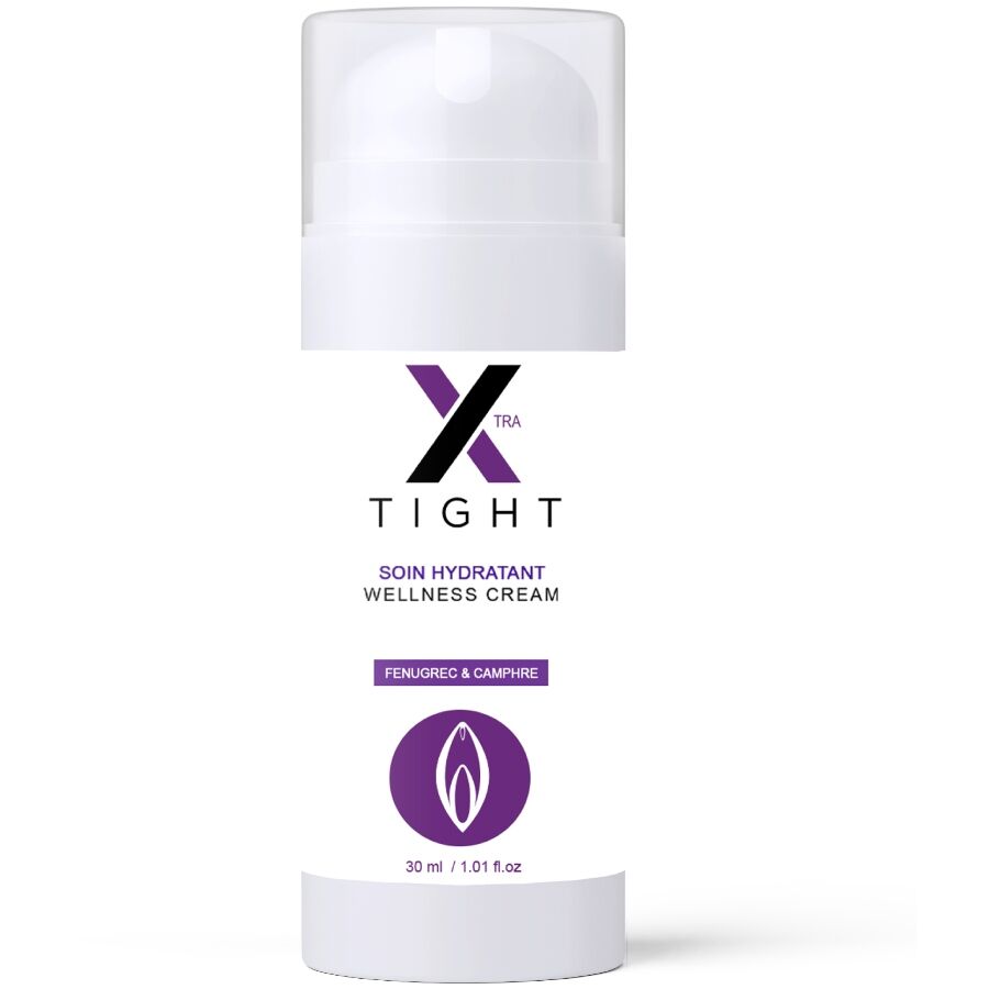 Flacon pompe Xtra Tight seul, vue de face, packaging blanc et violet