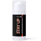 Flacon pompe Stay Up AbsolutSex seul, vue de face, packaging noir et orange