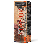 Boîte Stay Up AbsolutSex vue de trois quarts, packaging illustré motif visage stylisé