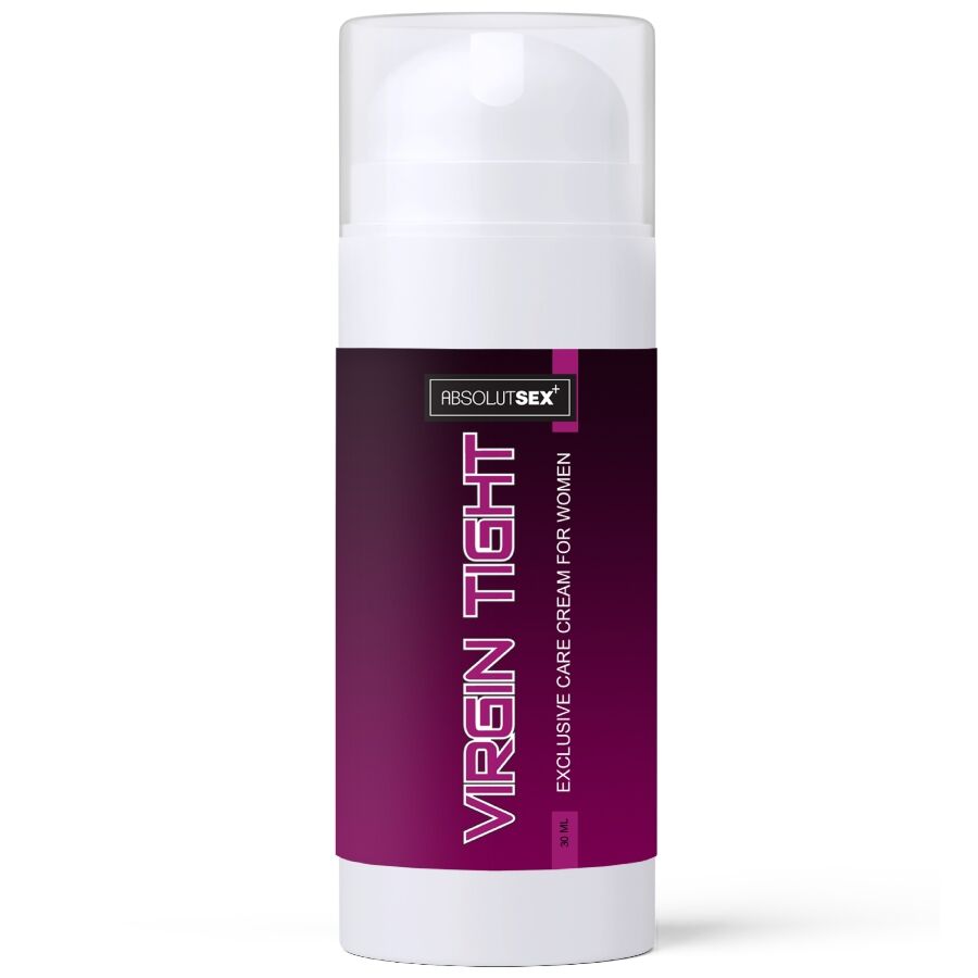 Flacon pompe Virgin Tight AbsolutSex seul, vue de face, packaging bordeaux
