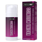 Flacon pompe et coffret de la crème intime Vagina Wellness Absolutsex+, packaging violet, 30 ml, vue de face