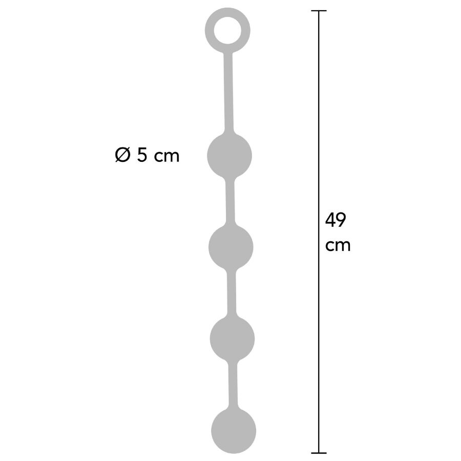 Boules anales lestées XL en silicone — vue de dos