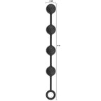 Boules anales lestées XL en silicone — vue de profil
