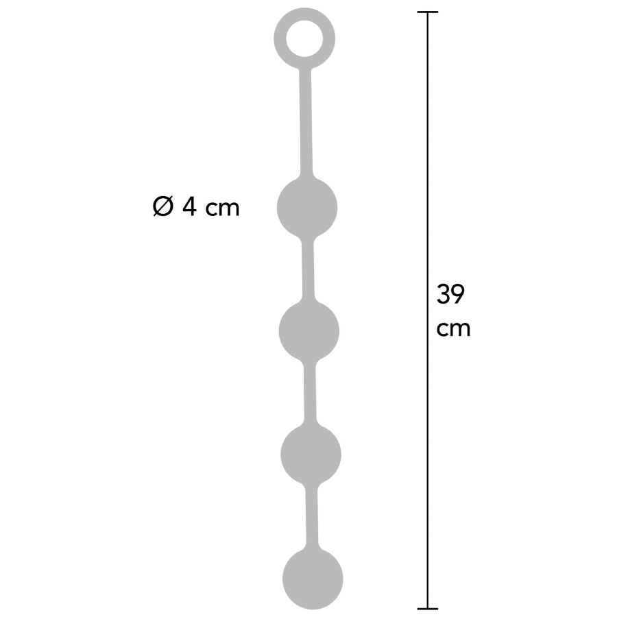 Boules anales lestées en silicone — vue de dos