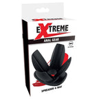 Plug anal expansible écarteur quatre voies silicone — détail texture surface