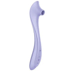 Stimulateur Easy Lover de Satisfyer en silicone lilas, vue de profil sur toute la longueur