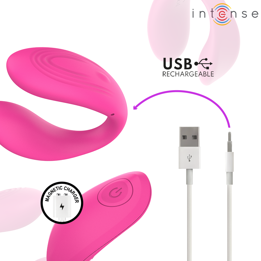 Nora stimulateur à pince vibrante rose — tenue en main fermée, gros plan sur le silicone, ongles rouges