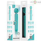 Hamby stimulateur multifonctionnel turquoise — packaging recto-verso avec fenêtre découpée montrant le produit à l'intérieur de la boîte