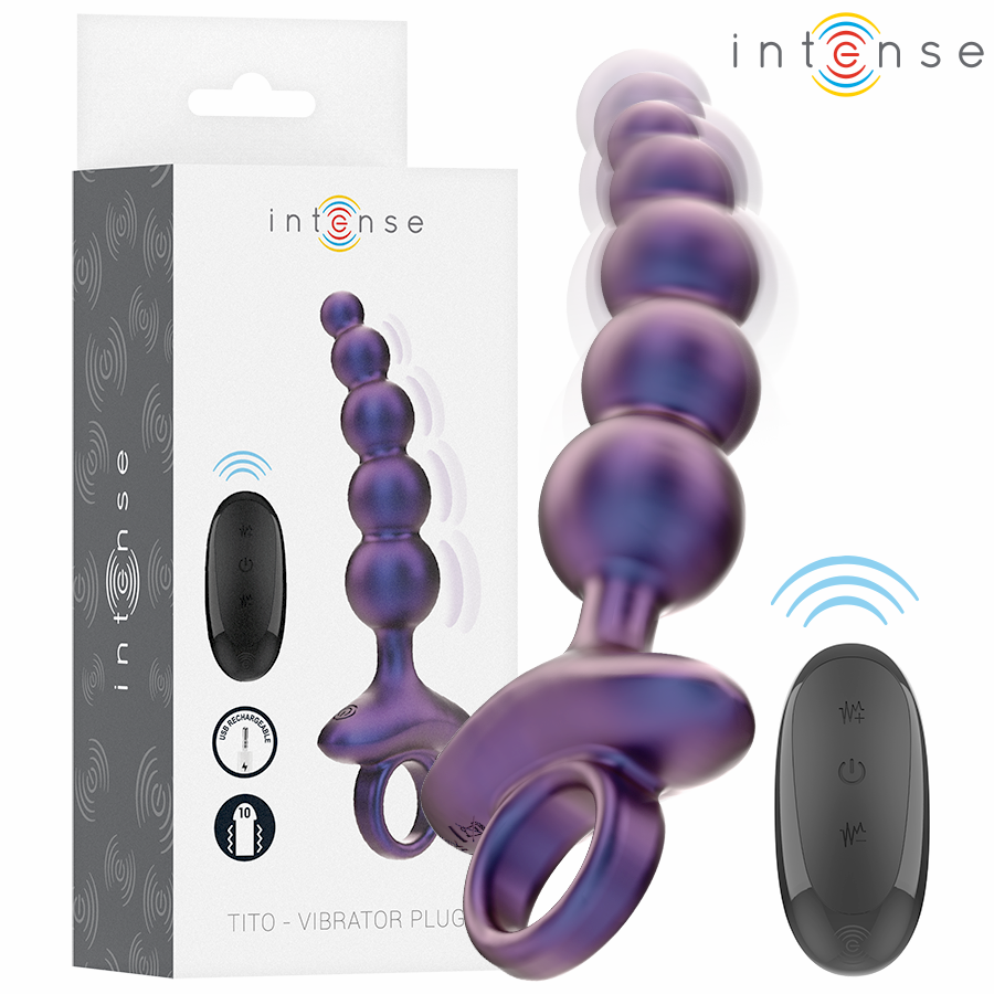 Plug anal vibrant ergonomique télécommandé — vue principale