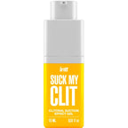 Suck My Clit gel effet succion mangue tropicale — flacon jaune-orangé de face, format 15 ml