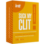Suck My Clit gel effet succion mangue tropicale — boîte fermée vue de trois quarts, mention 'Tropical Mango'