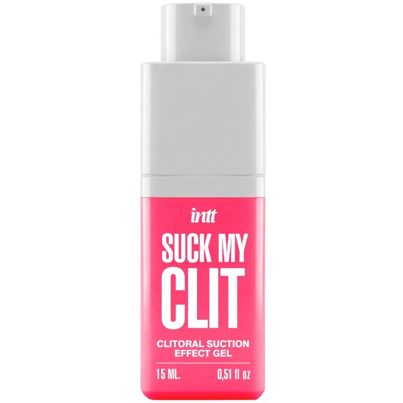 Suck My Clit gel effet succion fraise sauvage — flacon rose vif de face, format 15 ml
