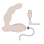 Schéma illustré du Nova Dominion (silhouette en traits) accompagné du pictogramme USB rechargeable
