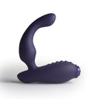 Masseur Nova Sovereign violet foncé vu de profil, silhouette en crochet avec section annelée
