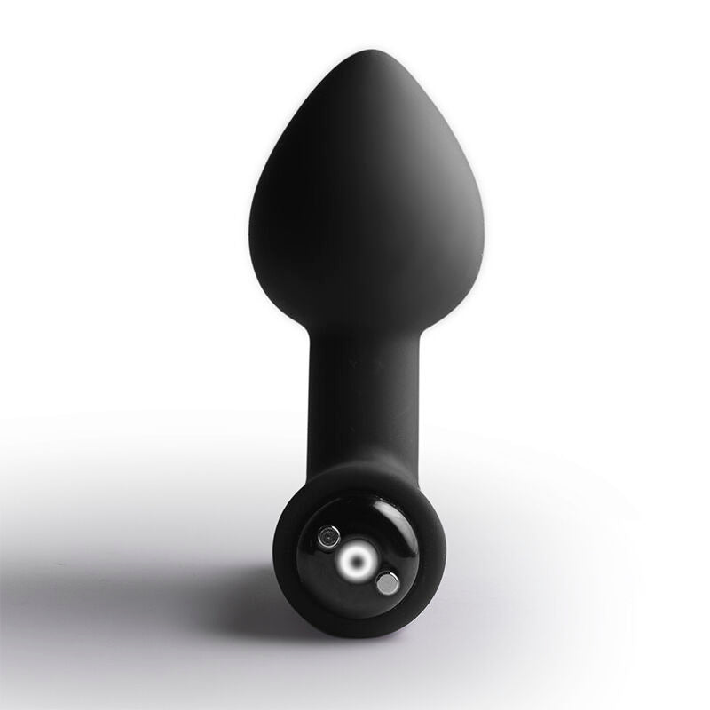 Plug vibrant Nova Astryx noir, vue de face avec voyant lumineux sur la base