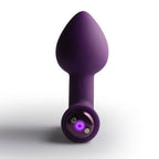 Plug vibrant Nova Astryx violet aubergine, vue de face avec voyant lumineux violet allumé