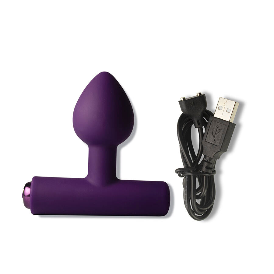 Plug vibrant Nova Astryx violet aubergine, vue de face sur fond blanc