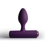 Plug vibrant Nova Solaris violet aubergine, vue de face sur fond blanc