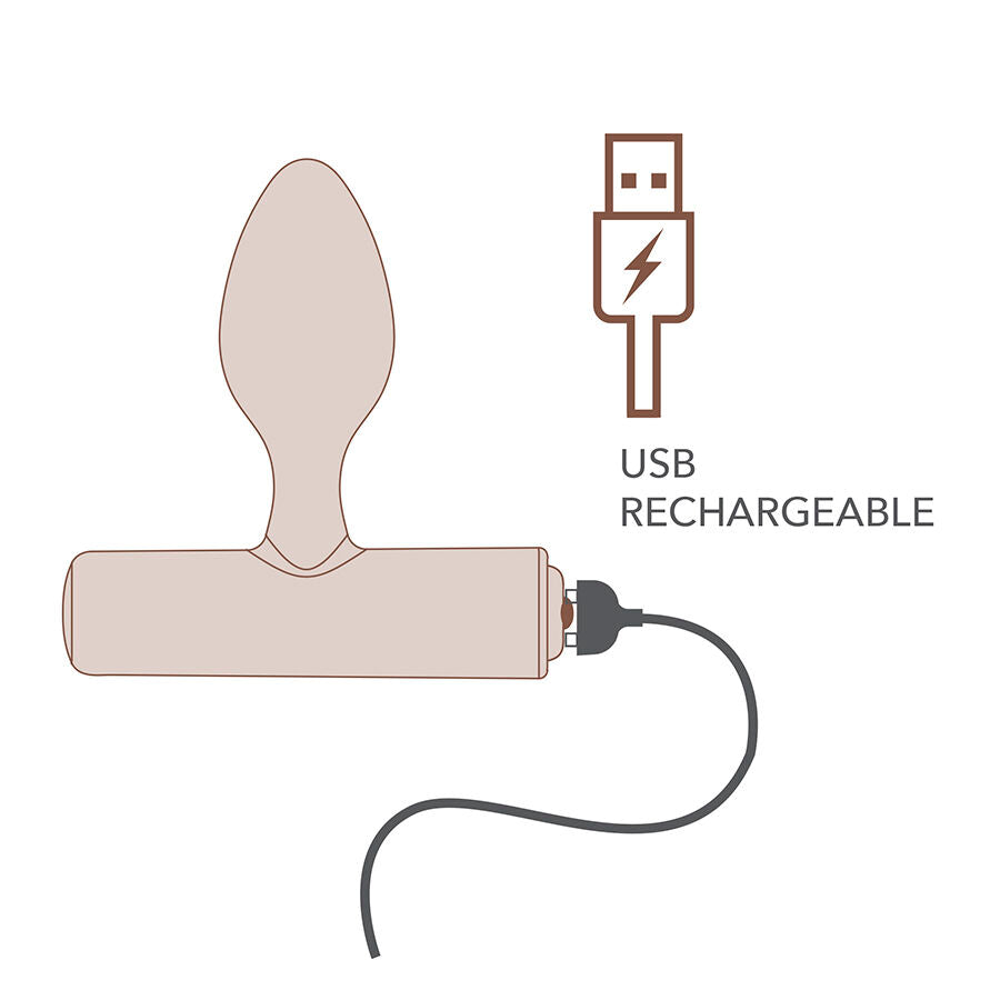 Illustration schématique du plug Nova Solaris rechargeable par câble USB, variante