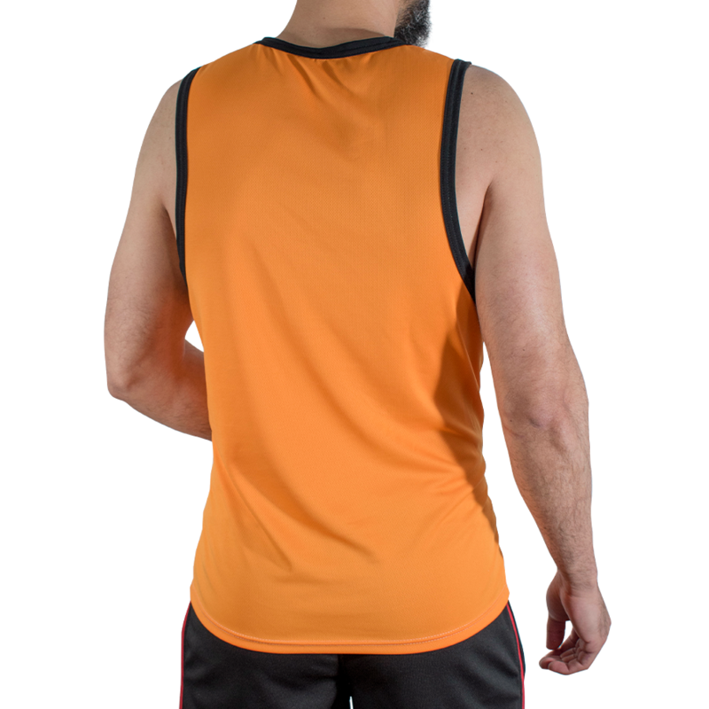 Débardeur de sport orange Macho CMV005, vue de dos