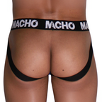 Jockstrap bleu Macho MX28AZ, vue de dos sangle ouverte