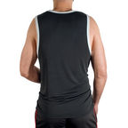 Débardeur de sport noir Macho CMV004, vue de dos