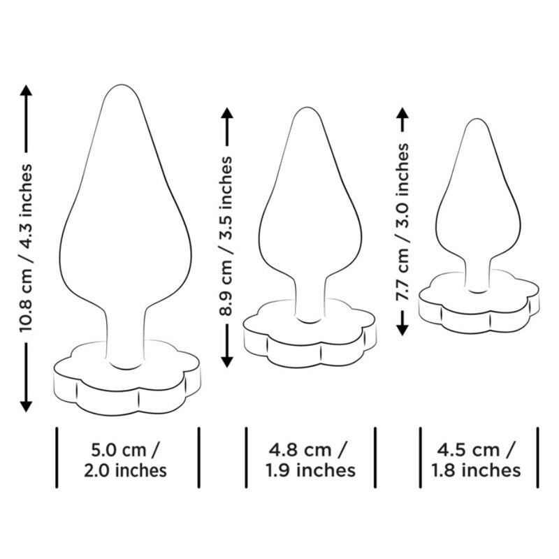 Kit de plugs anaux progressifs en silicone Luster — emballage produit