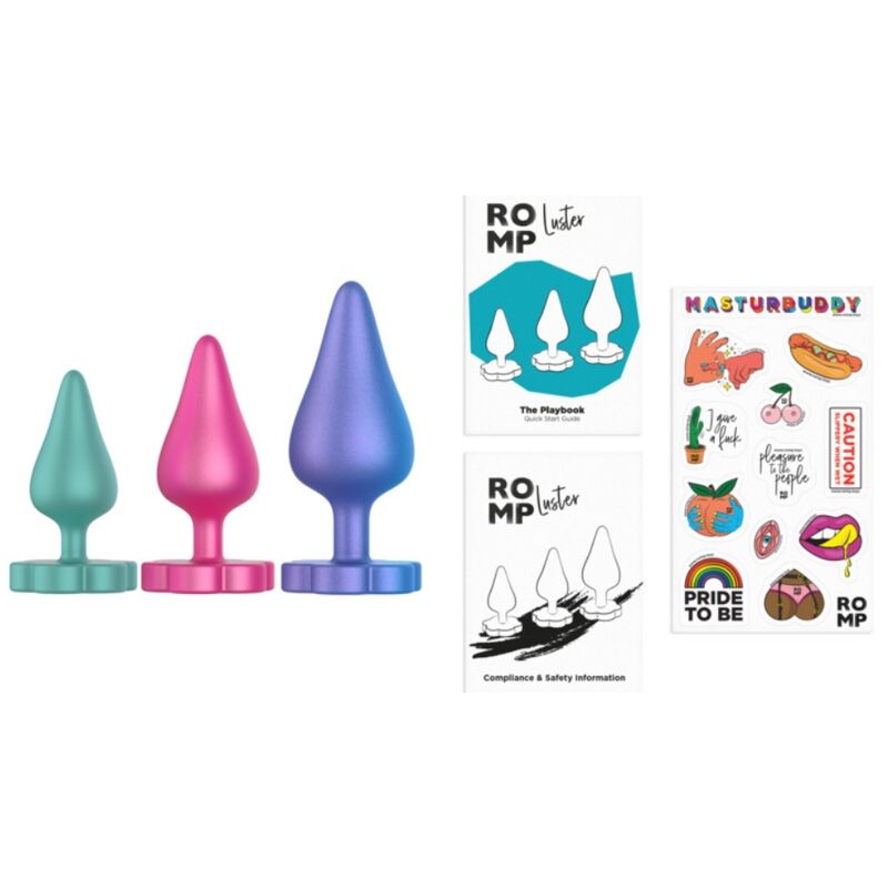 Kit de plugs anaux progressifs en silicone Luster — vue rapprochée