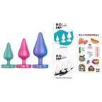 Kit de plugs anaux progressifs en silicone Luster — vue rapprochée