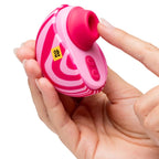 Vibromasseur lapin rotatif et clitoridien — détail texture surface