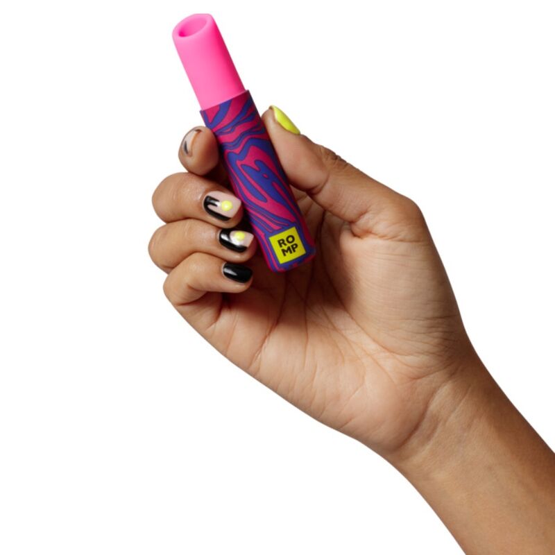 Mini vibromasseur clitoridien discret rouge à lèvres — vue de profil