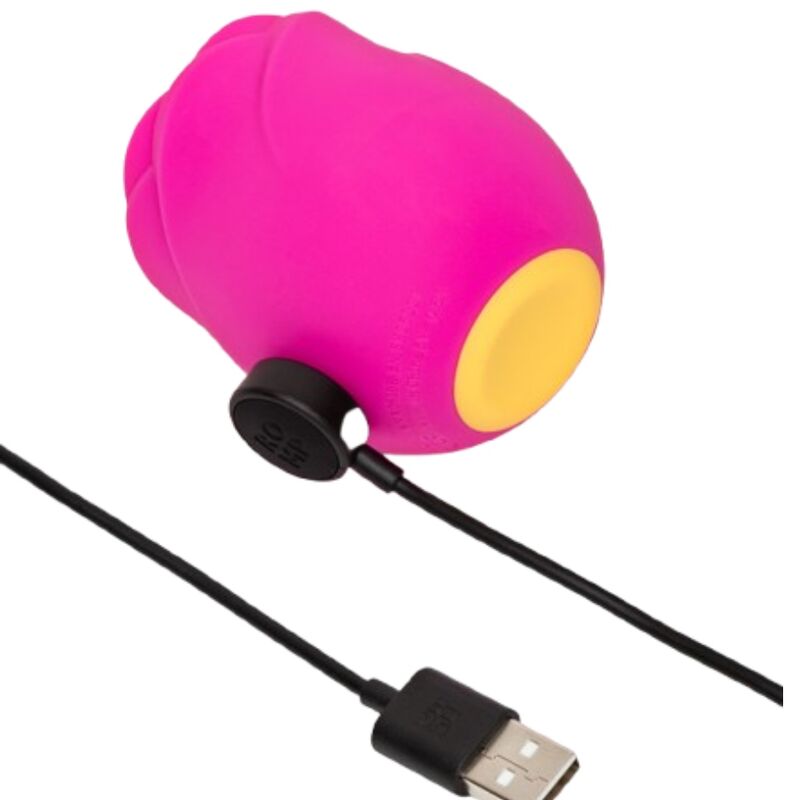 Stimulateur clitoridien par succion en forme de rose — détail texture surface