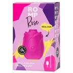 Stimulateur clitoridien par succion en forme de rose — finition matière