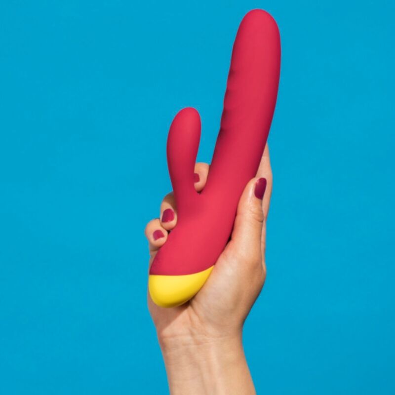 Vibromasseur lapin rechargeable double stimulation — détail produit