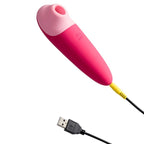 ROMP Shine X rose avec câble de charge USB, stimulateur clitoridien rechargeable par ondes de pression.