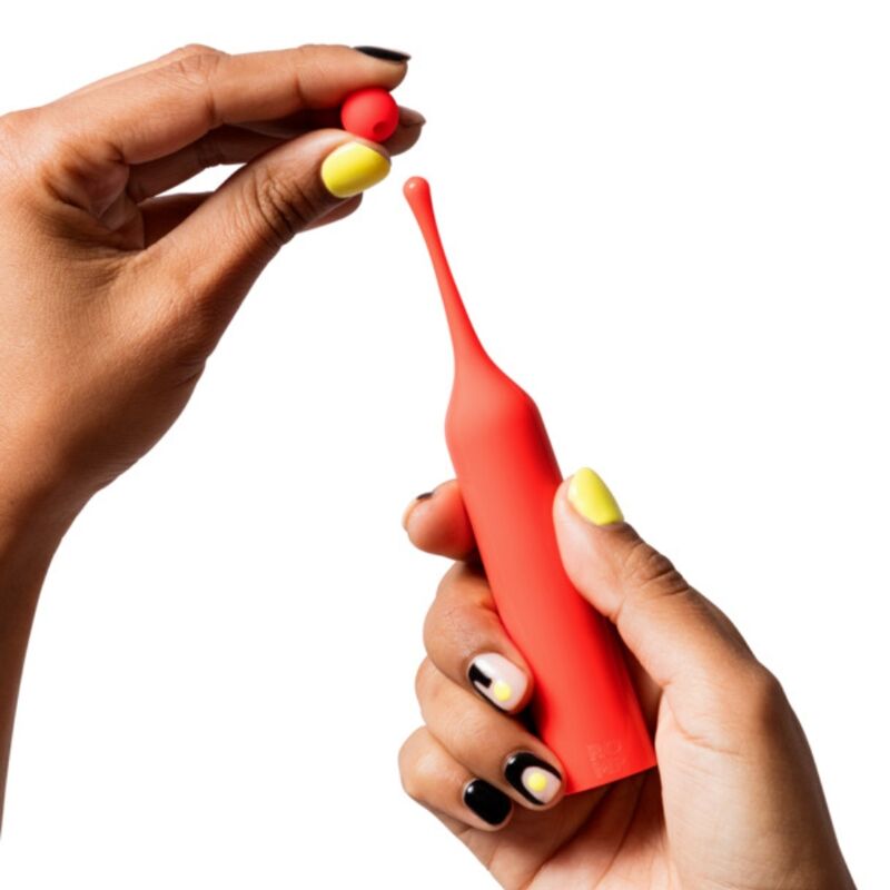 Stimulateur clitoridien haute fréquence Pop en silicone — détail texture surface