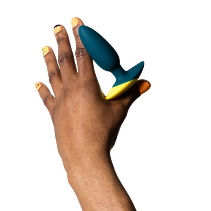 Plug anal vibrant en silicone doux — vue rapprochée