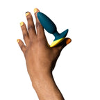 Plug anal vibrant en silicone doux — vue rapprochée