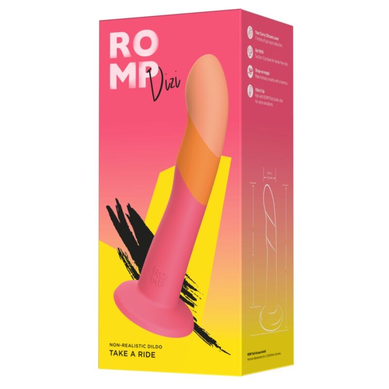 Gode ventouse en silicone tricolore — vue rapprochée