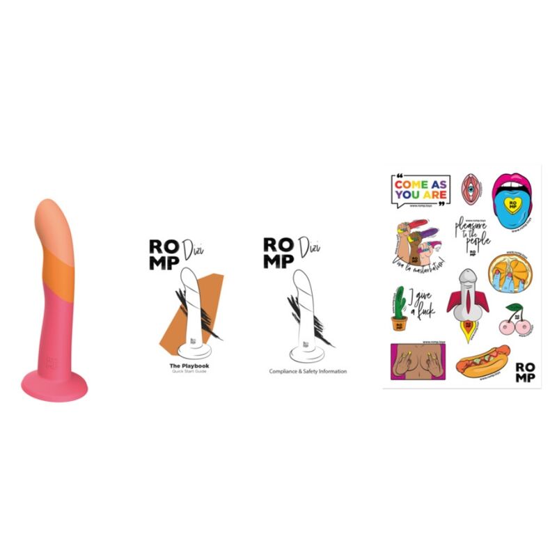 Gode ventouse en silicone tricolore — comparatif dimensionnel