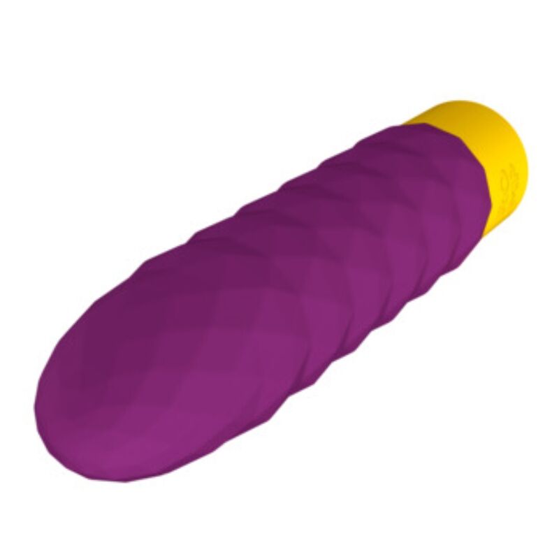 Mini vibromasseur balle nervuré — détail texture surface