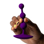Chapelet anal en silicone flexible — détail texture surface