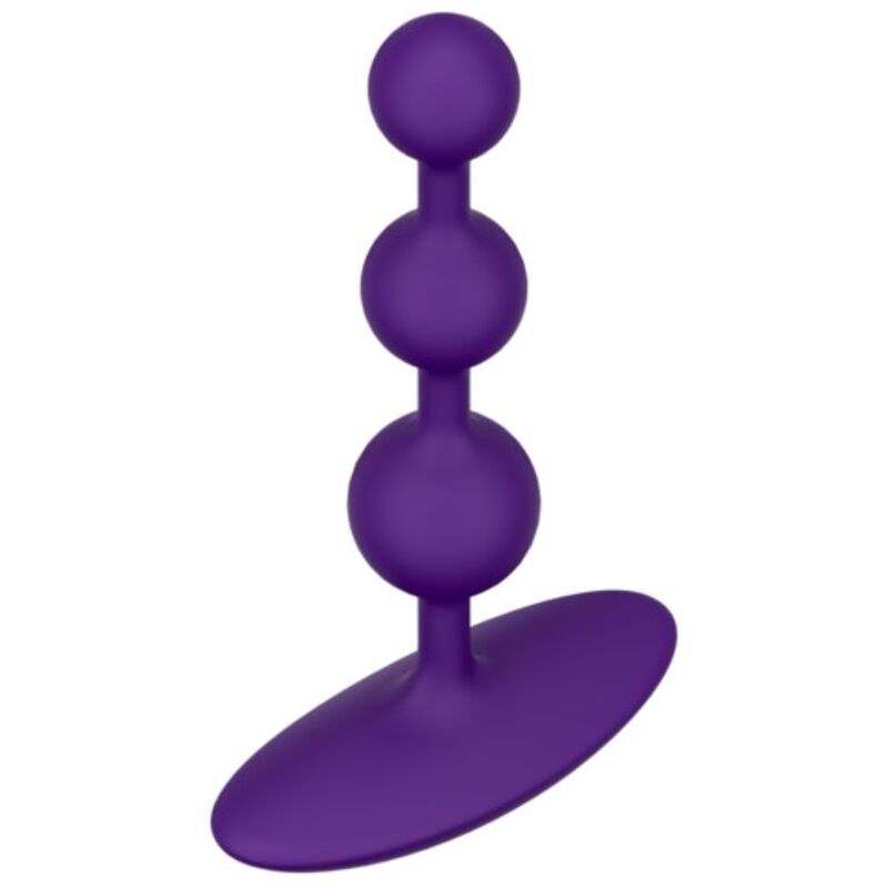 Chapelet anal en silicone flexible — vue de profil