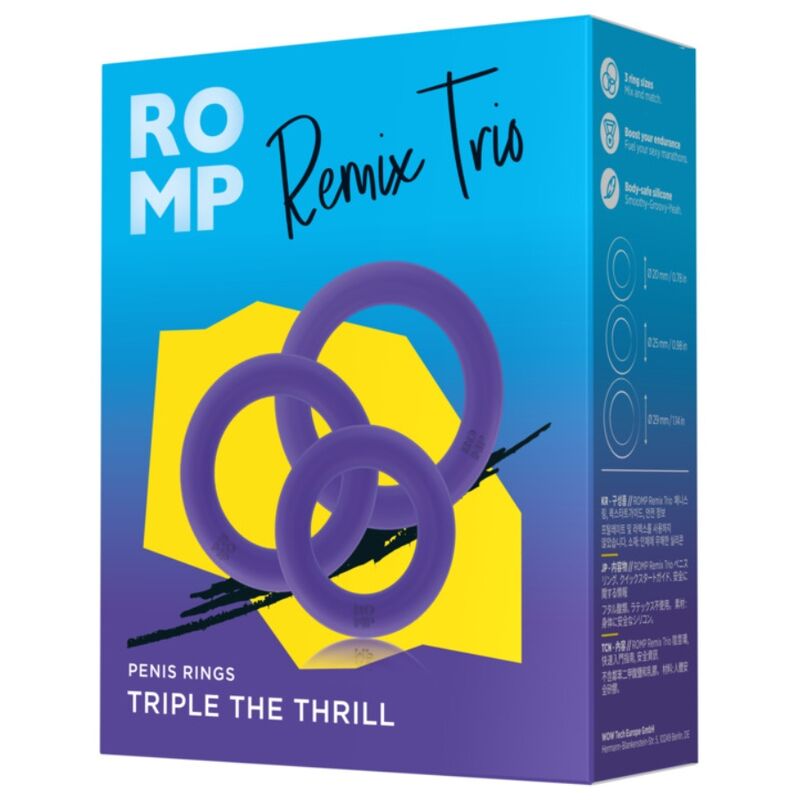 Trio d'anneaux péniens en silicone Remix — vue galerie 11