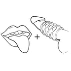 Masturbateur masculin réversible texturé transparent Mosh — vue rapprochée