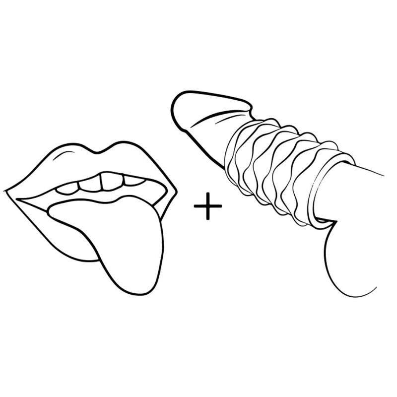 Masturbateur masculin réversible texturé transparent Mosh — vue rapprochée
