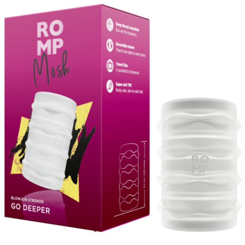 Masturbateur masculin réversible texturé transparent Mosh — angle alternatif