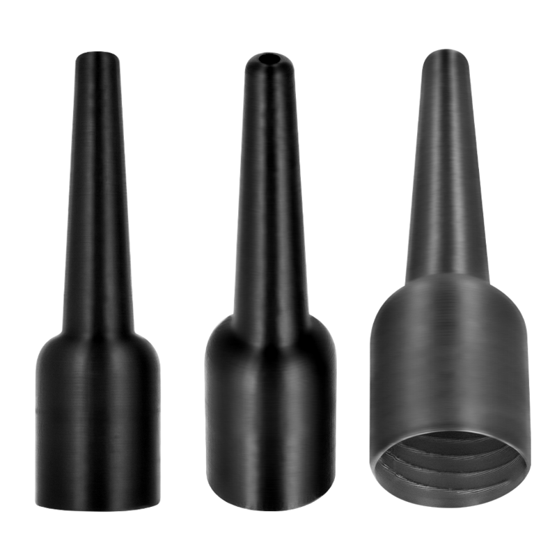 Applicateur de lubrifiant anal taille L — trois embouts présentés sous différents angles